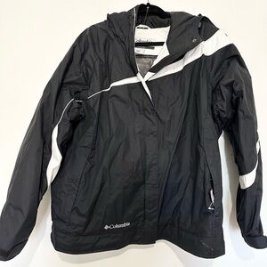 COLUMBIA SPORTSWEAR Black Zip/Button Long Sleeve Windbreaker Jacket Women's 2X